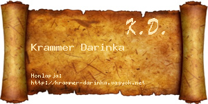 Krammer Darinka névjegykártya